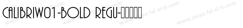 CalibriW01-Bold Regu字体转换